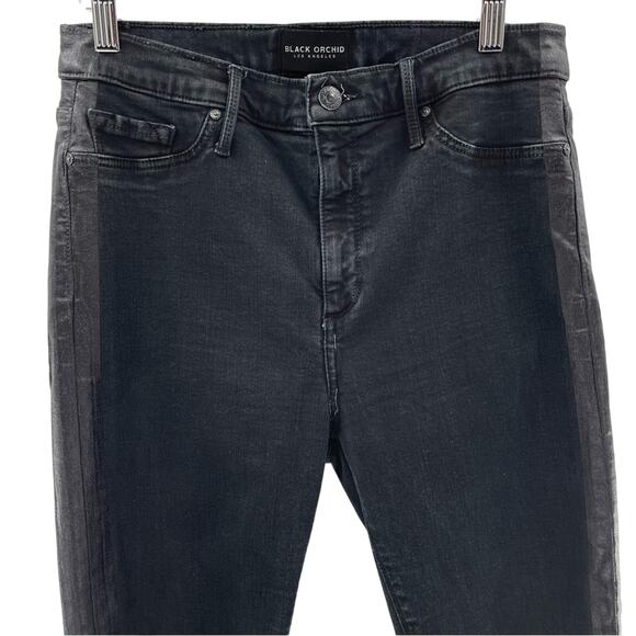 Black Orchid Off Step High Rise Emo Indie Miranda Skinny Jeans Jet Black Size 28 - Picture 10 of 10